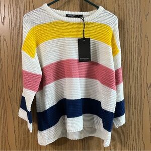 NWT Brave Soul Womens Multi Color Striped Sweater Size XS New with Tags